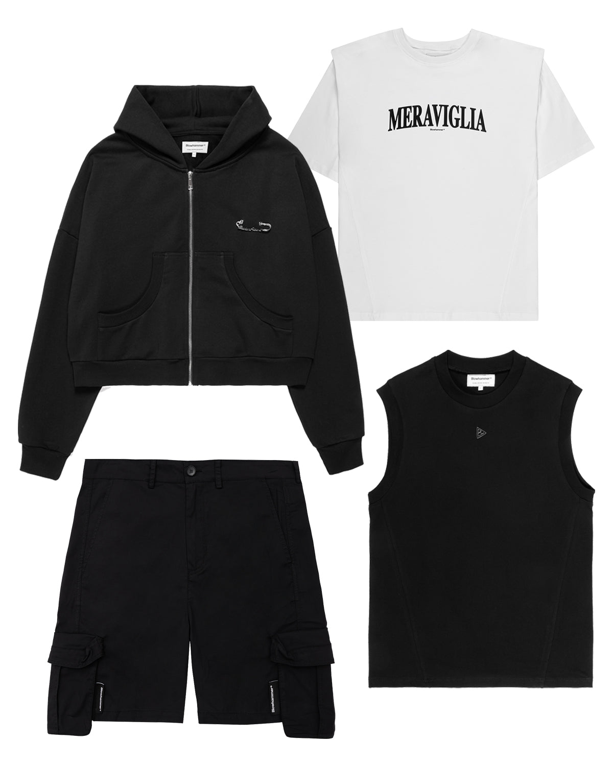 Broken Ecplise T-Shirt + Hoodie + Bermuda + Tank