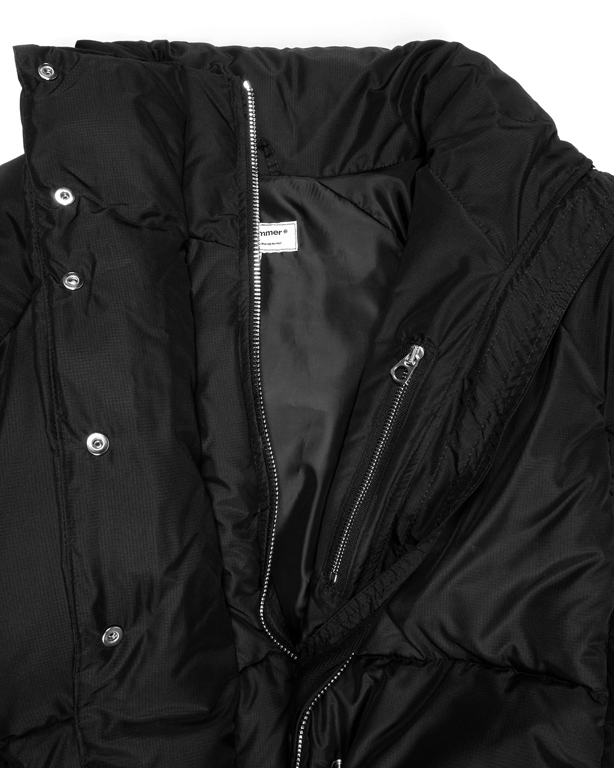Solid Black Down Jacket