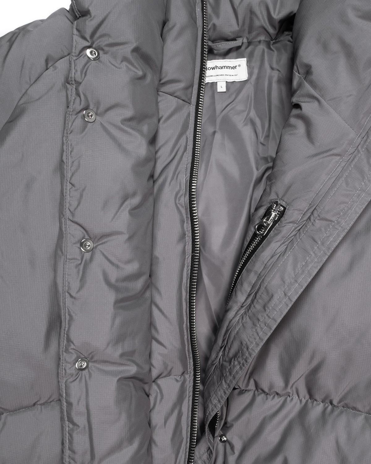 Solid Grey Down Jacket