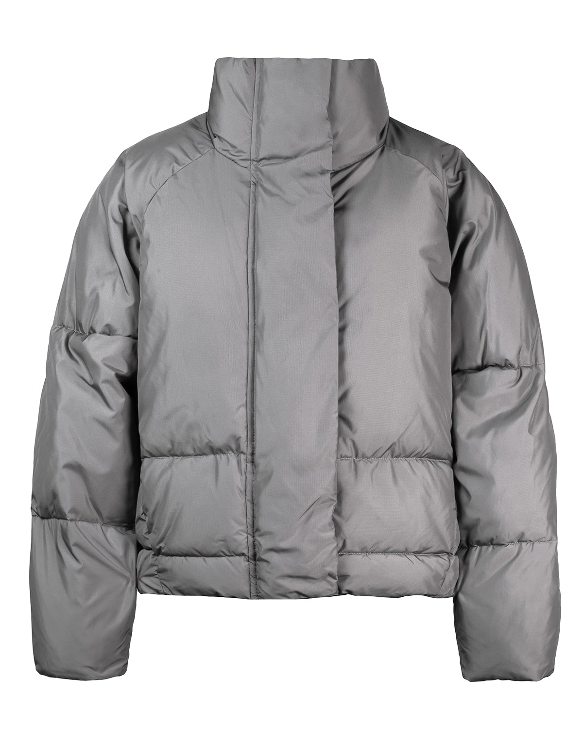 Solid Grey Down Jacket