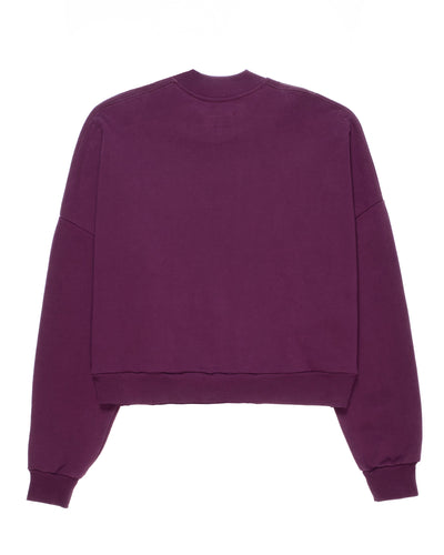 Felpa girocollo viola Minimal Purple, vista dietro