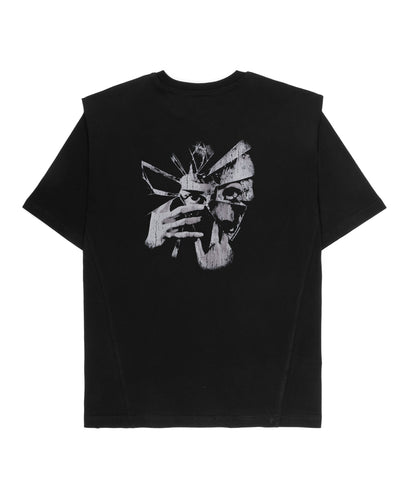 Black Egodeath SP T-shirt, back view showing the print