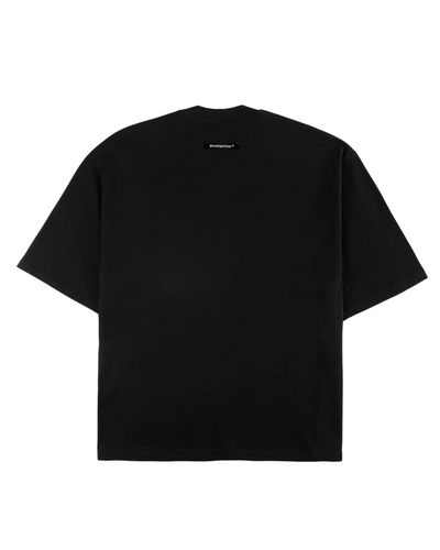 Black Egodeath boxy T-shirt, back view