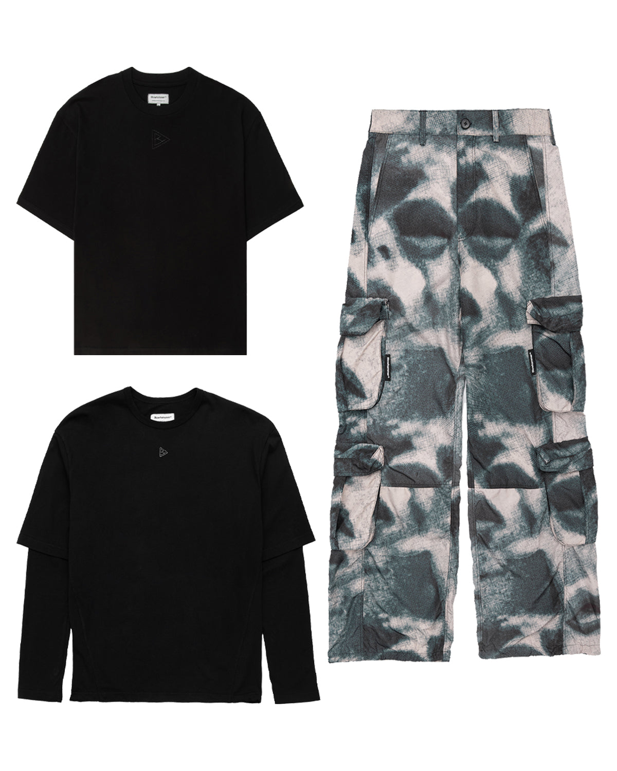 Black Minimal 2 x T-Shirt + Cargo