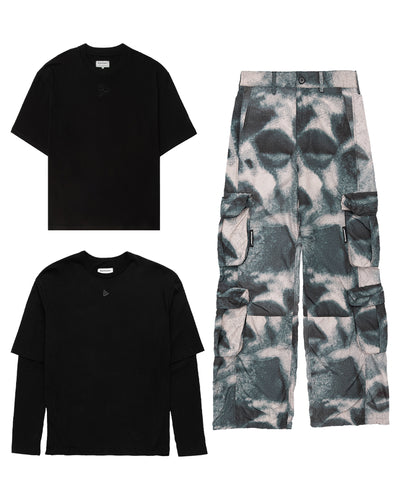 Black Minimal 2 x T-Shirt + Cargo