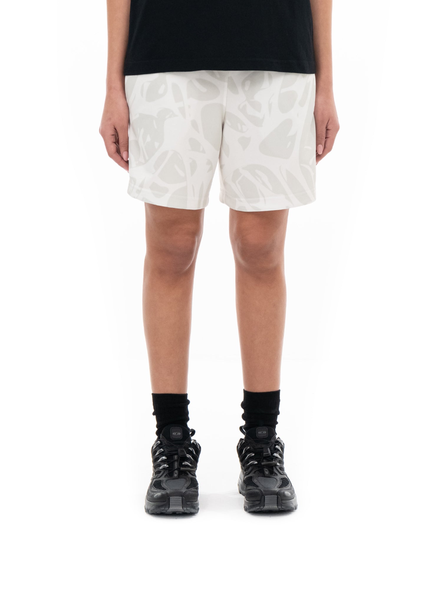 Strand Ivory Bermuda shorts, worn, front view
