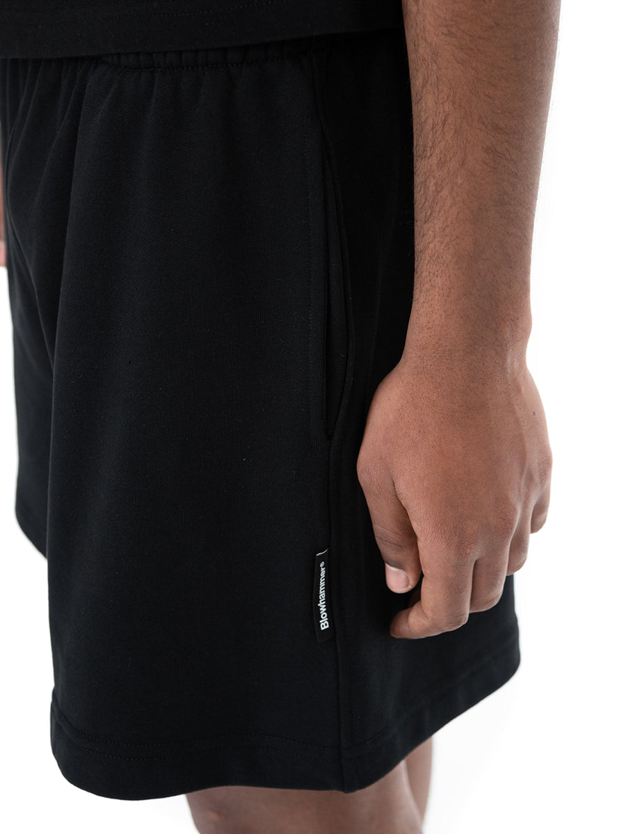 Czarne bermudy Classic Black, zbliżenie bocznej kieszeni