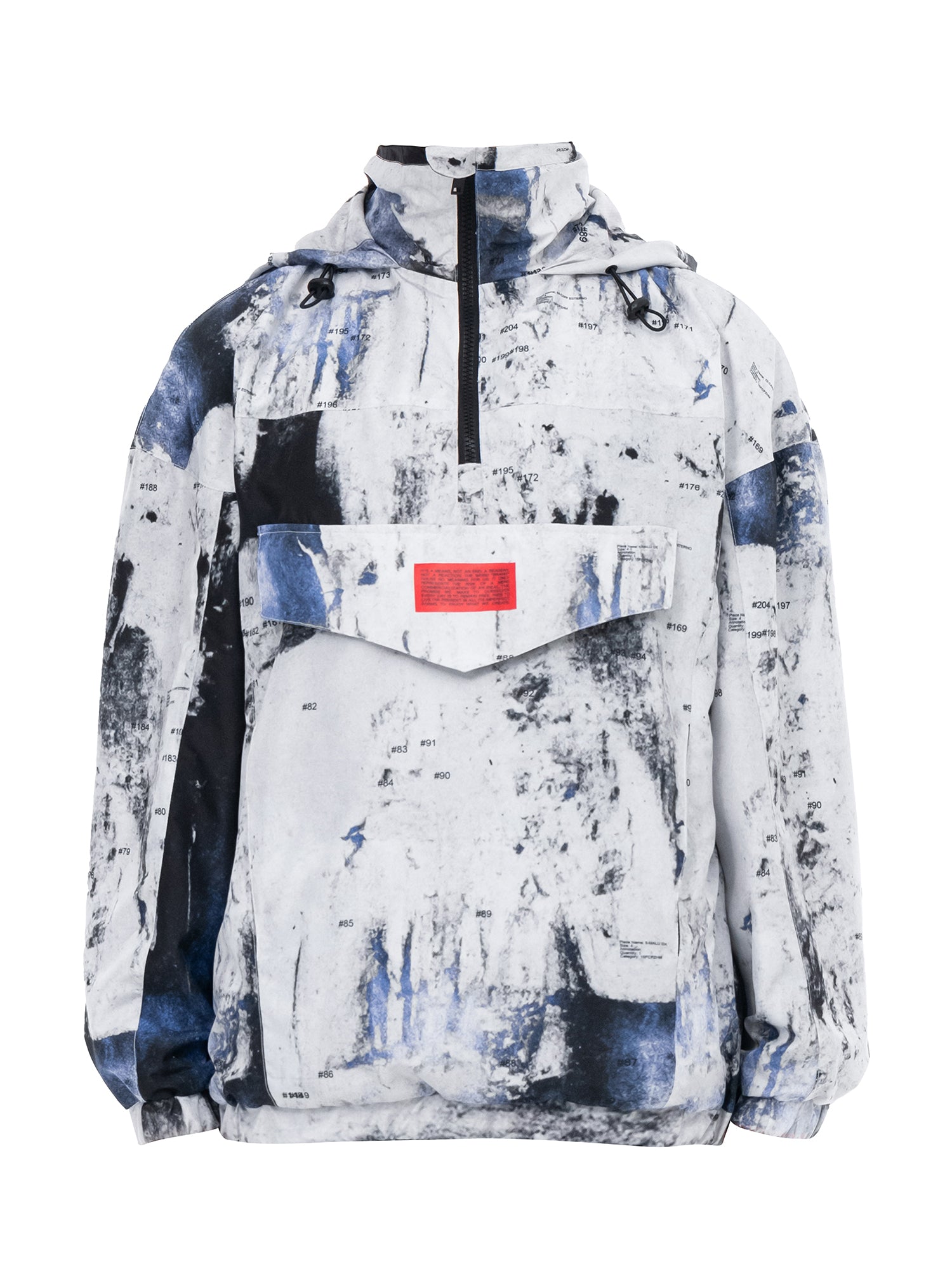 Biały anorak Rugged, widok z przodu
