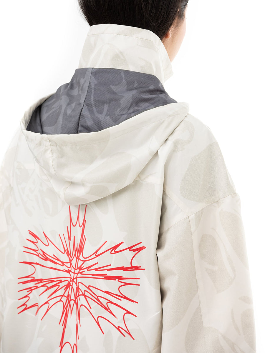 Ιβουάρ anorak Strand Ivory, λεπτομέρεια της στάμπας στην πλάτη