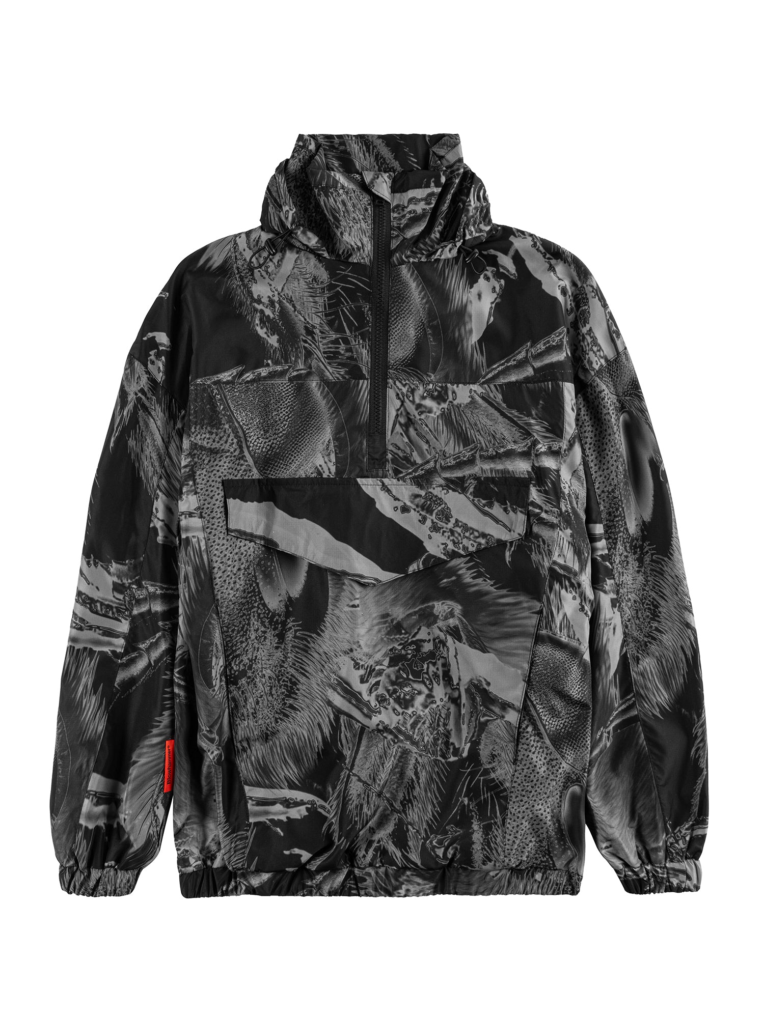 Schwarzer Anorak Insectide Vision, Vorderansicht