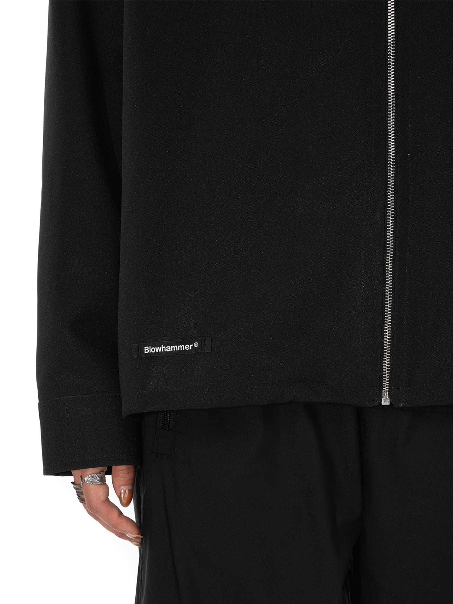 L’ amore sempre black Windbreaker | Blowhammer, color_black