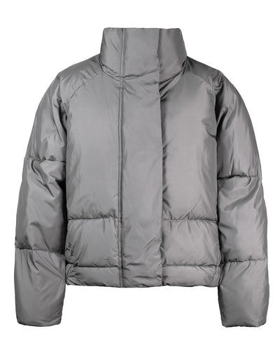 Solid Grey Down Jacket