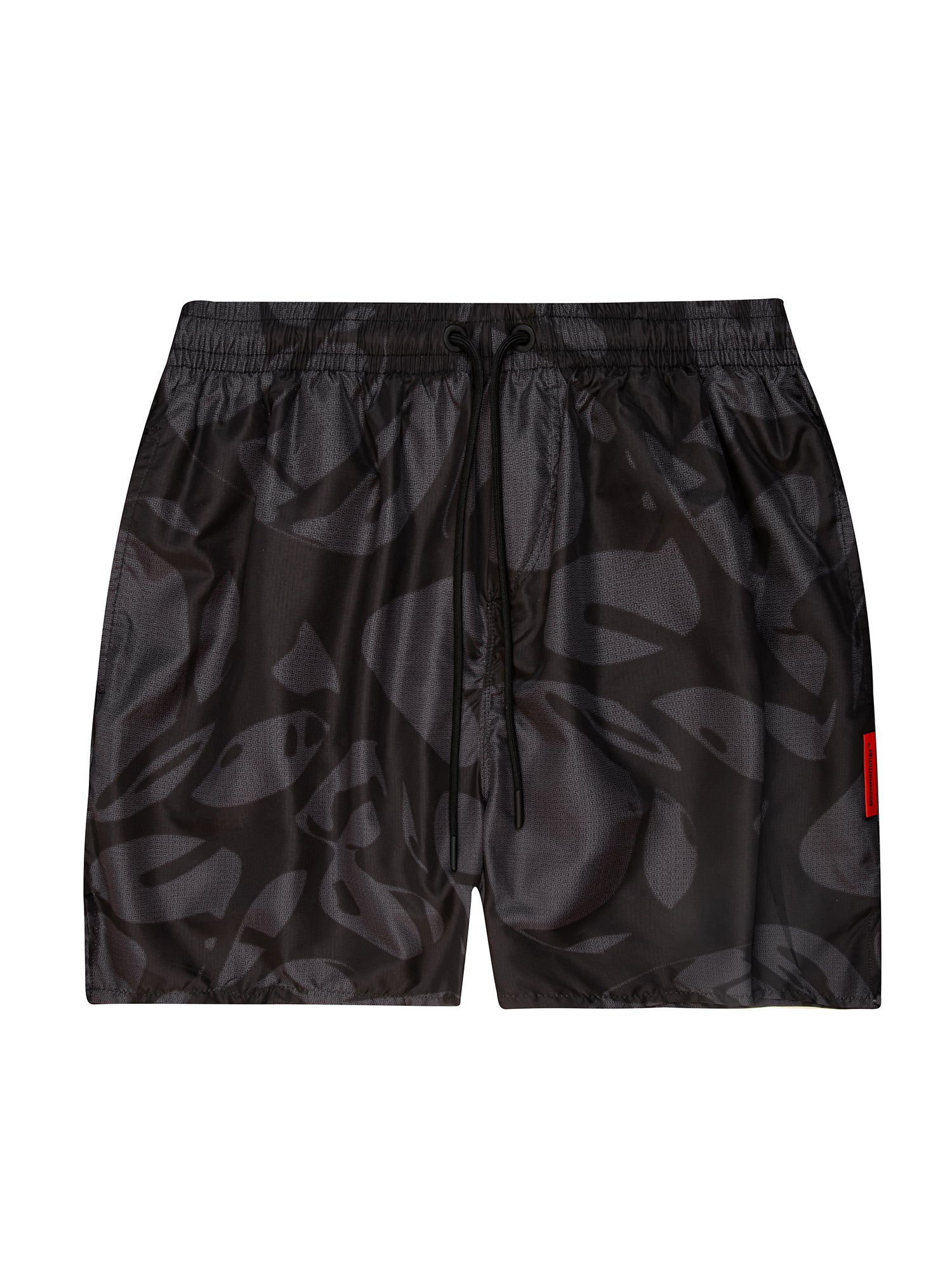 Black Strand swim shorts, front view