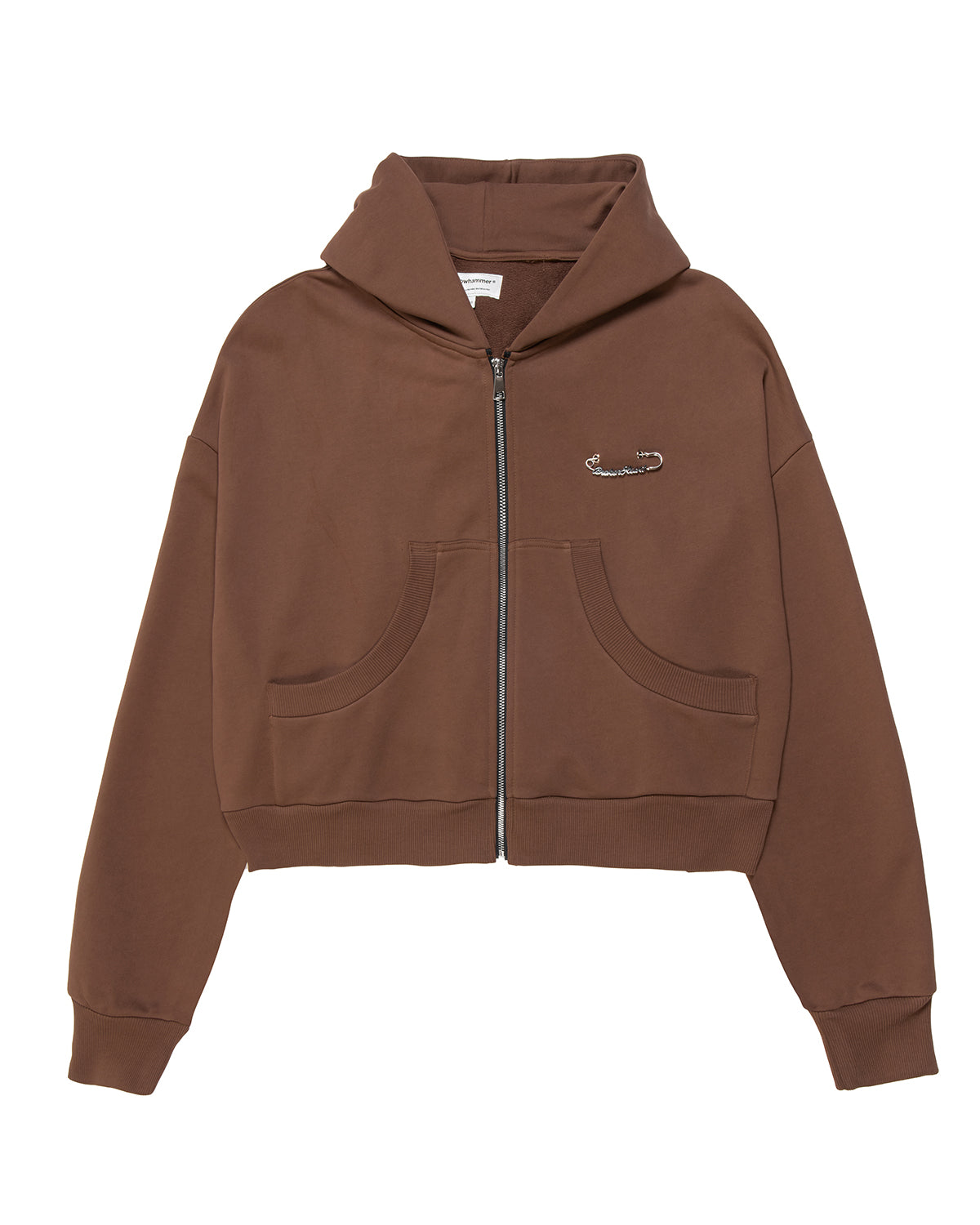 BROKENHEART Black Zip Hoodie | Blowhammer, color_brown