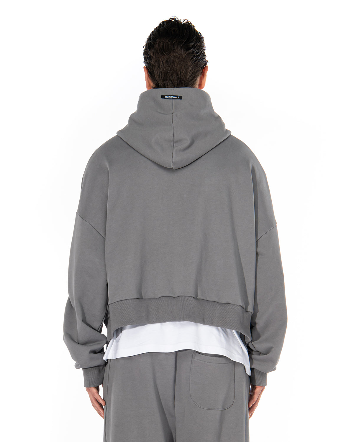 BROKENHEART Black Zip Hoodie | Blowhammer, color_grey