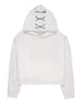 Minimal Cream Boxy Hoodie