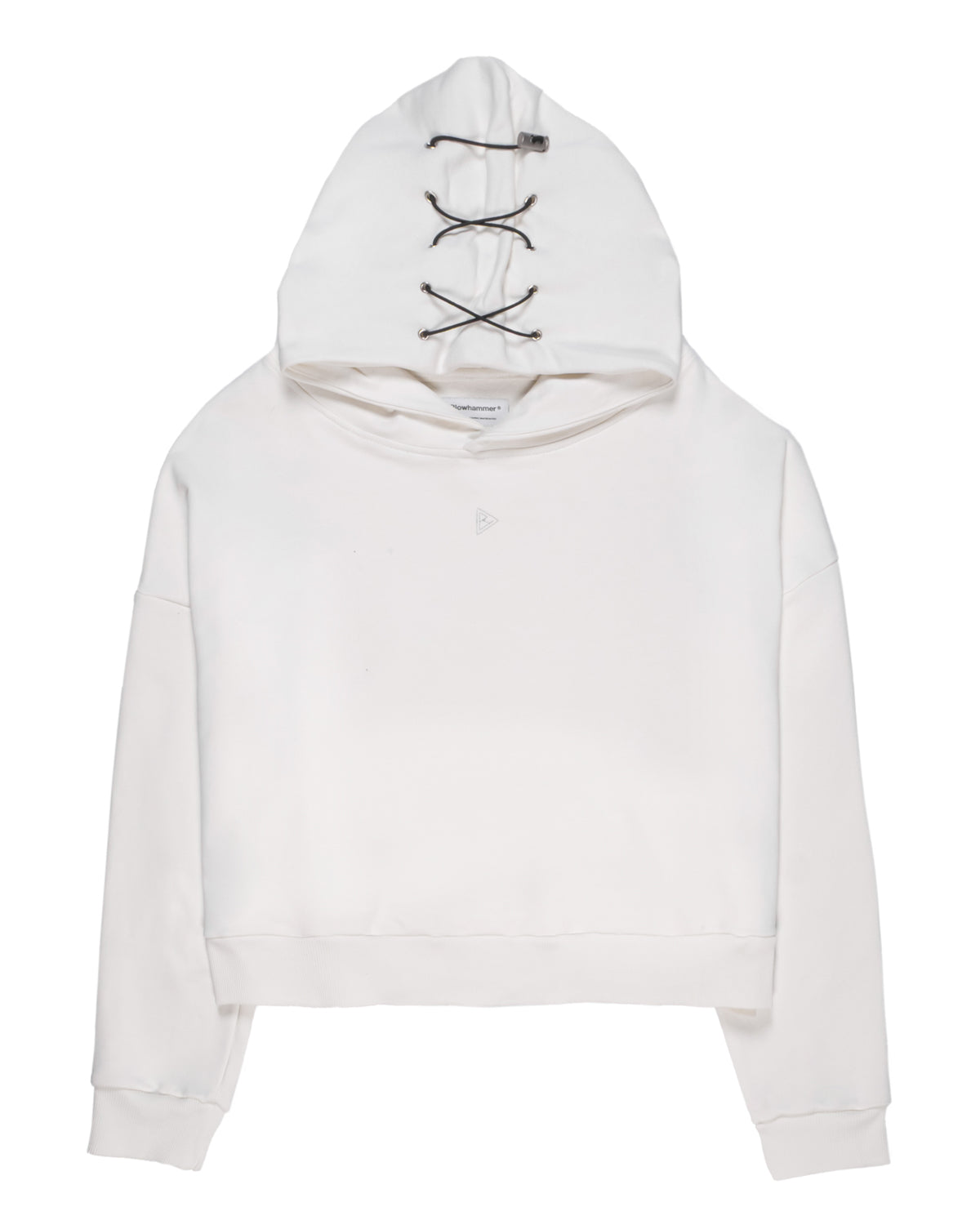 Minimal Cream Boxy Hoodie