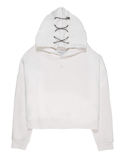Minimal Cream Boxy Hoodie