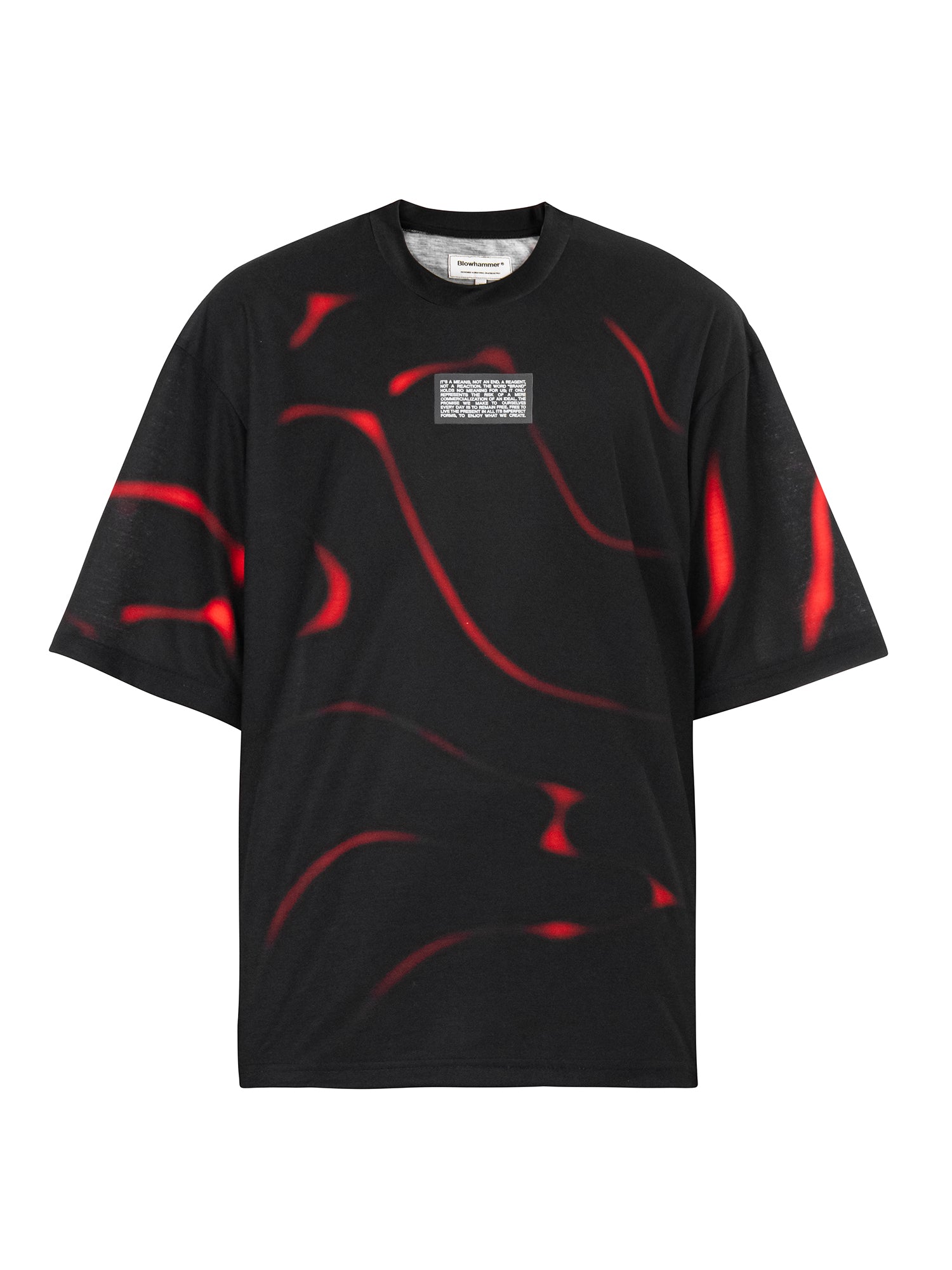 T-shirt preta Tide, vista de frente
