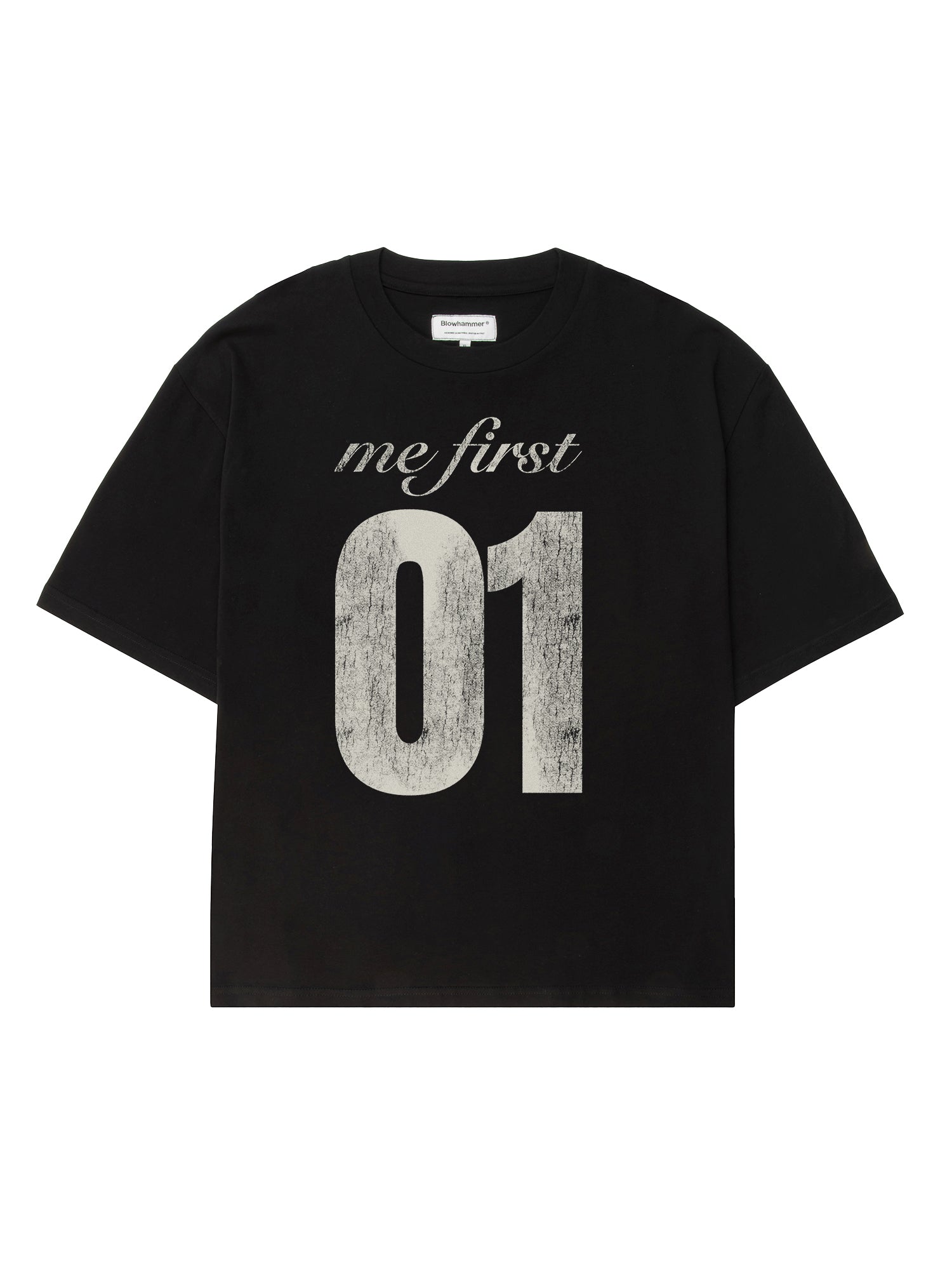 Tricou boxy negru MeFirst01, vedere din față