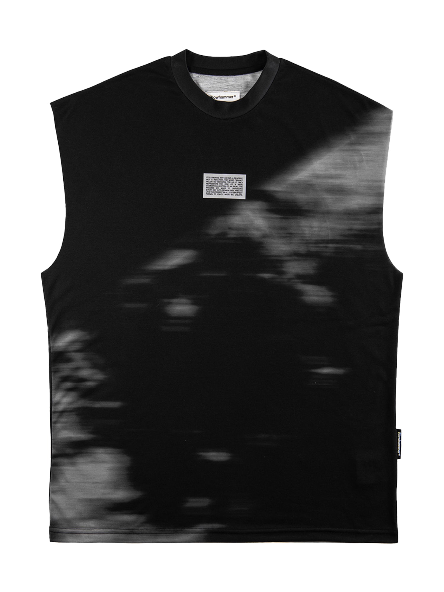 Czarny tank top Leak, widok z przodu