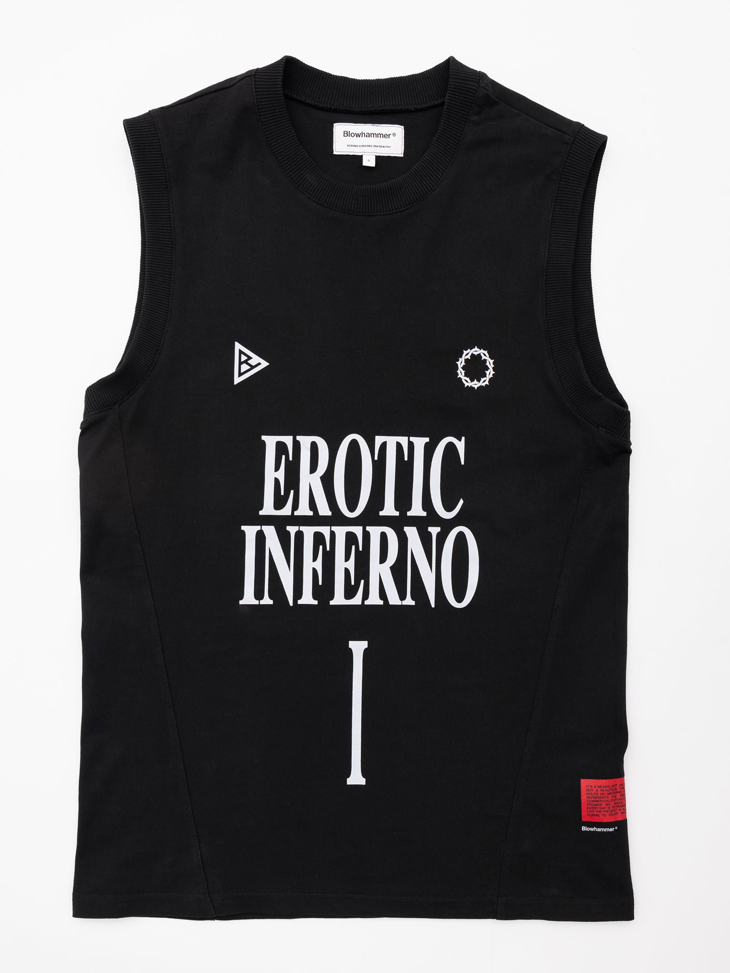 Černé tílko Erotic Black, pohled zepředu