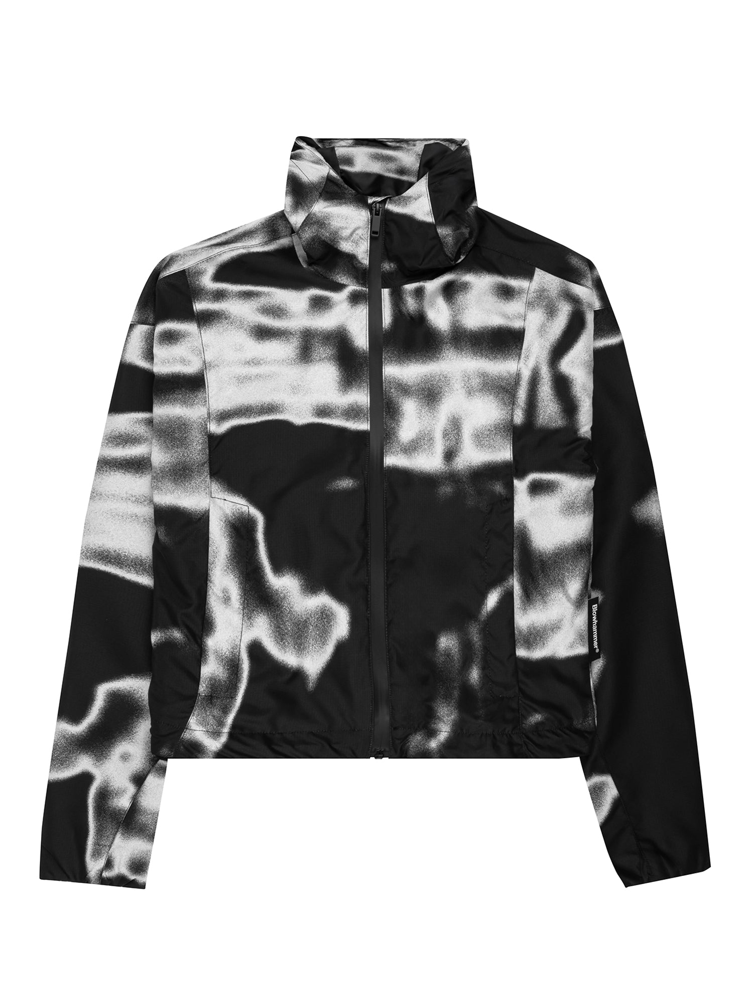 Svart och vit windbreaker Rift, framifrån