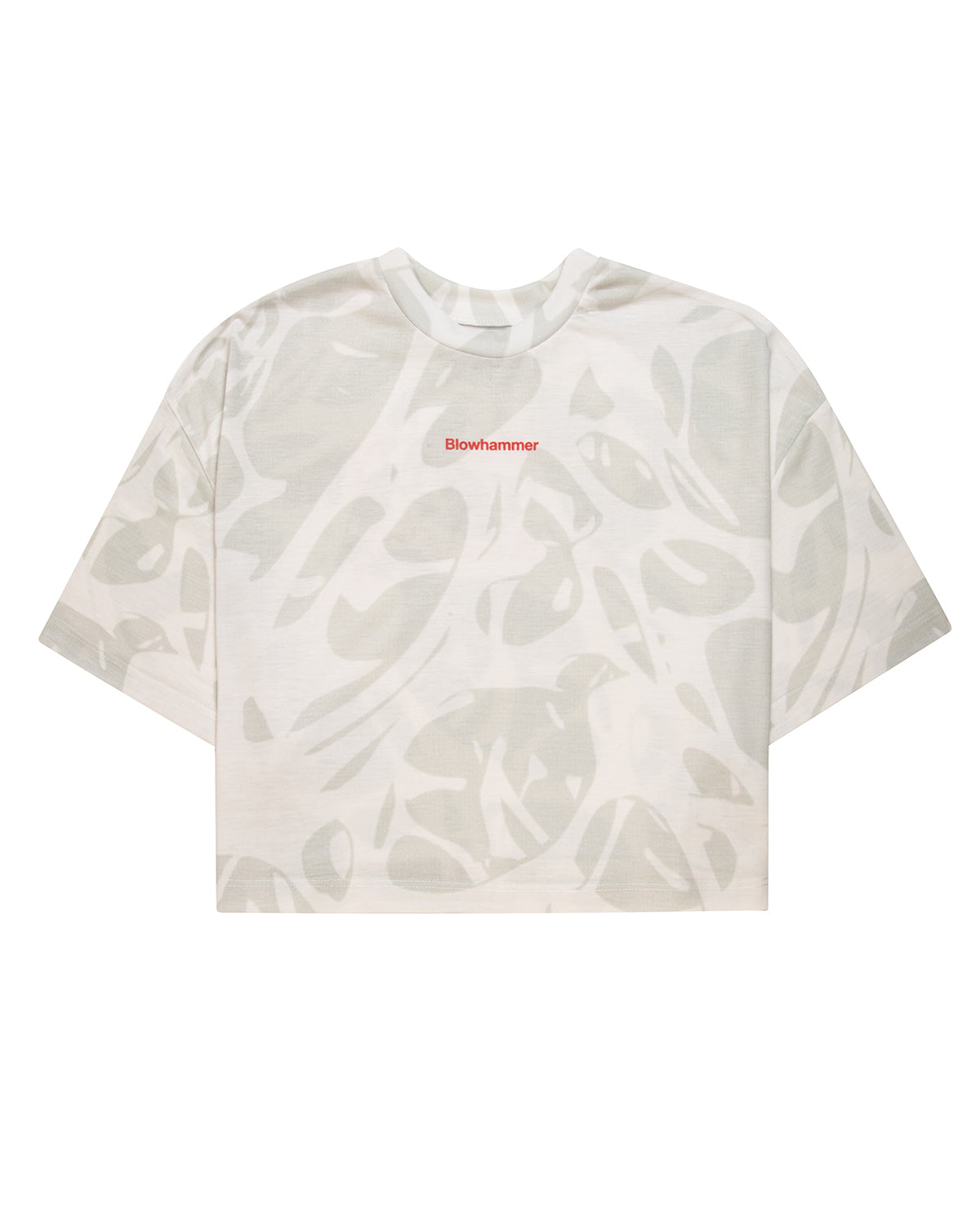 Elfenbensfarvet cropped T-shirt Strand Ivory, set forfra